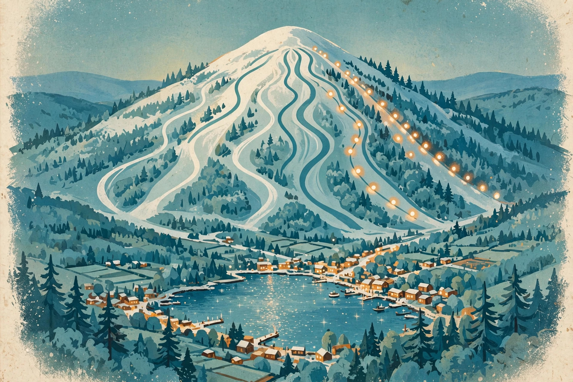 Illustrated trail map