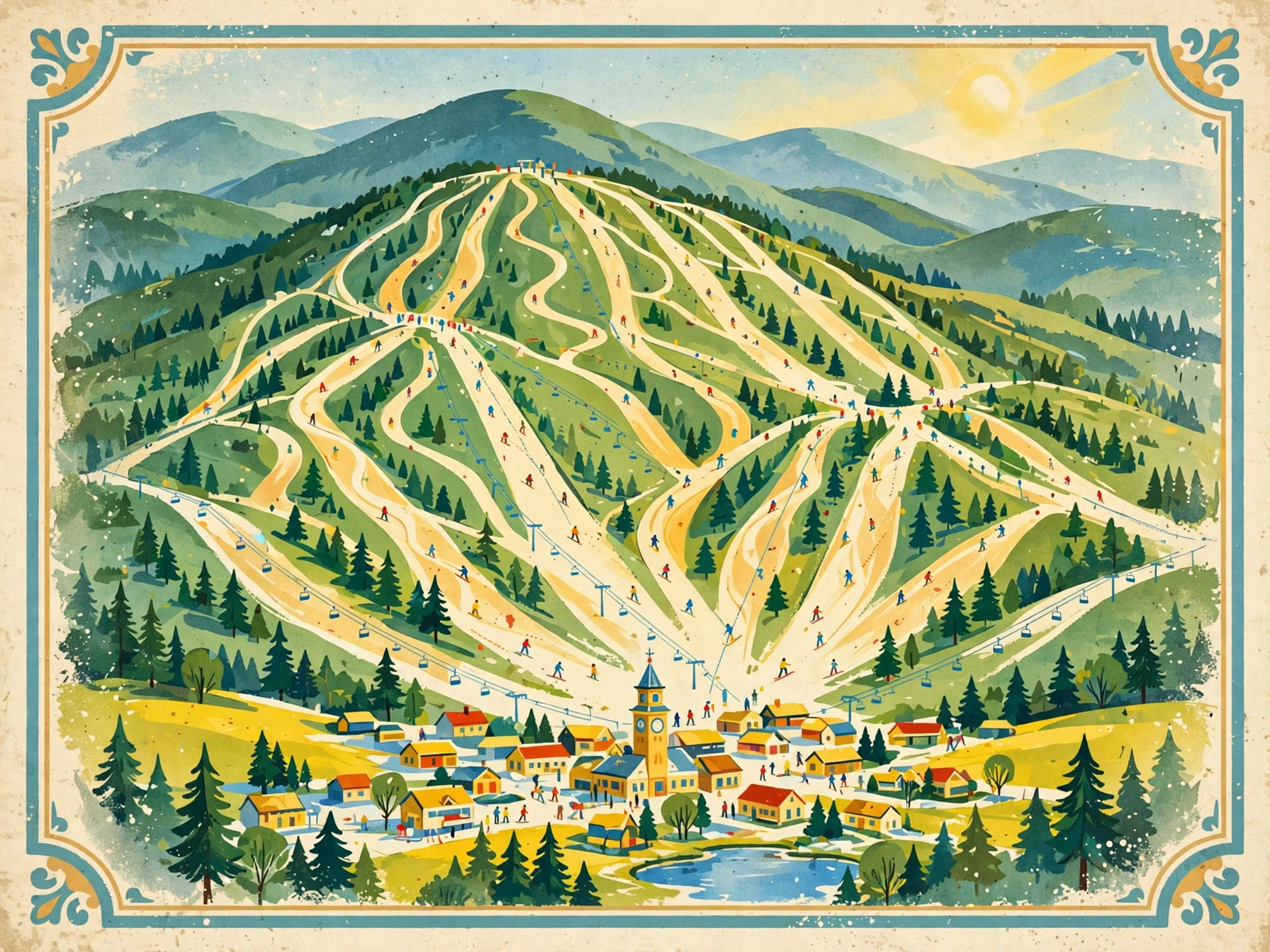 Illustrated trail map