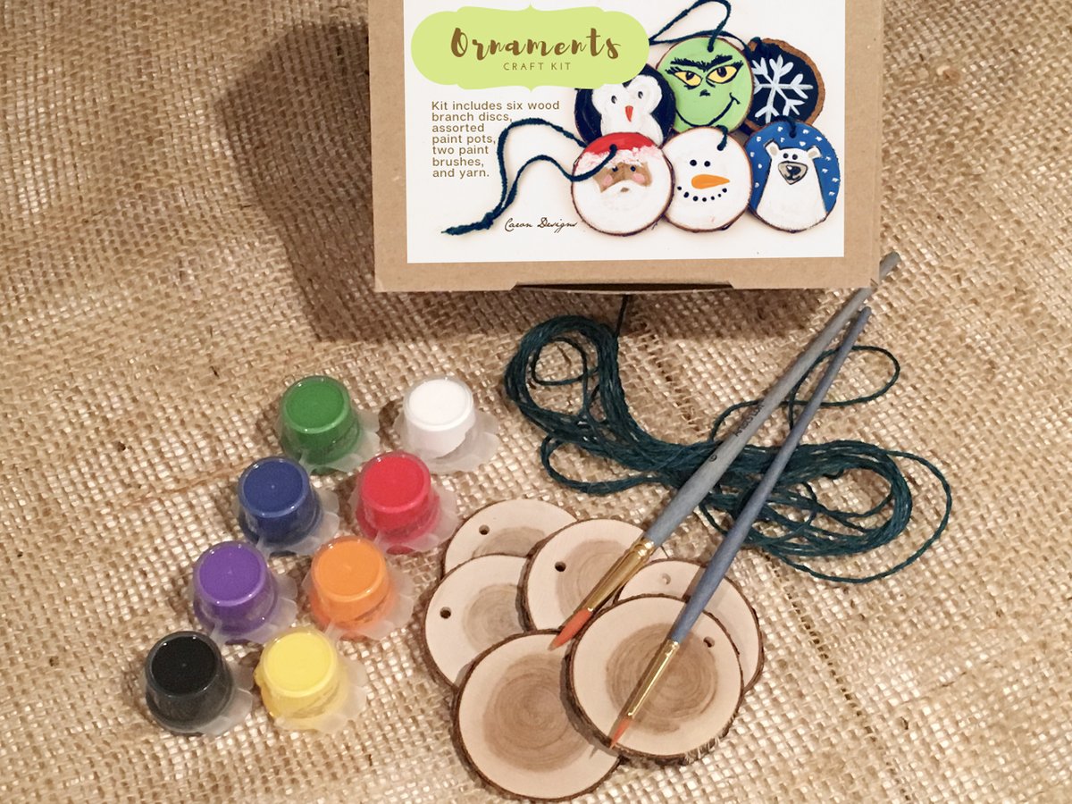 Handmade ornaments from a Caron Designs craft kit. Photo: Lisa Caron Hickey / Caron Designs