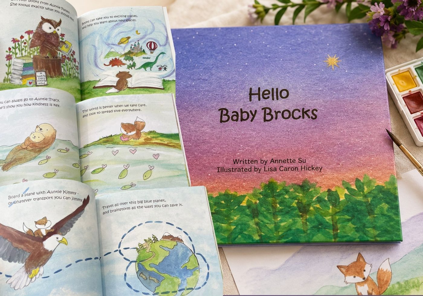 'Hello Baby Brocks,' a children's book written by Annette Su and illustrated by Lisa Caron Hickey. Photo: Lisa Caron Hickey / Caron Designs