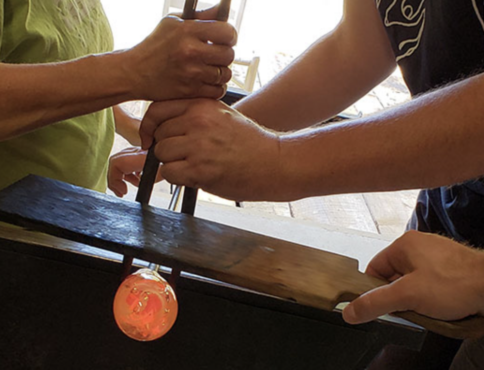 Glassblowing at Salt and Sand Studios.